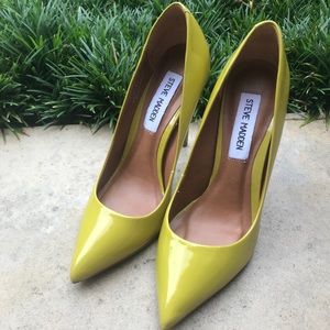 Steve Madden yellow green heels size 5.5